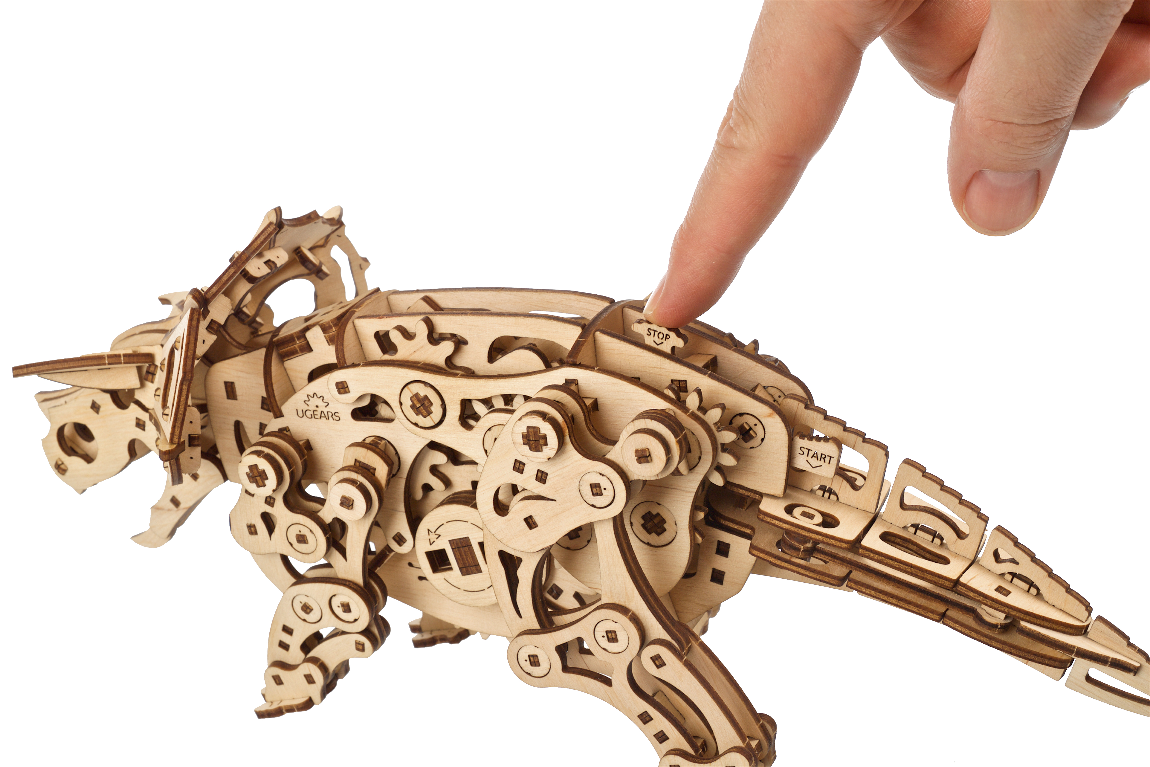 U-Gears Triceratop mechanisch houten bouwpakket