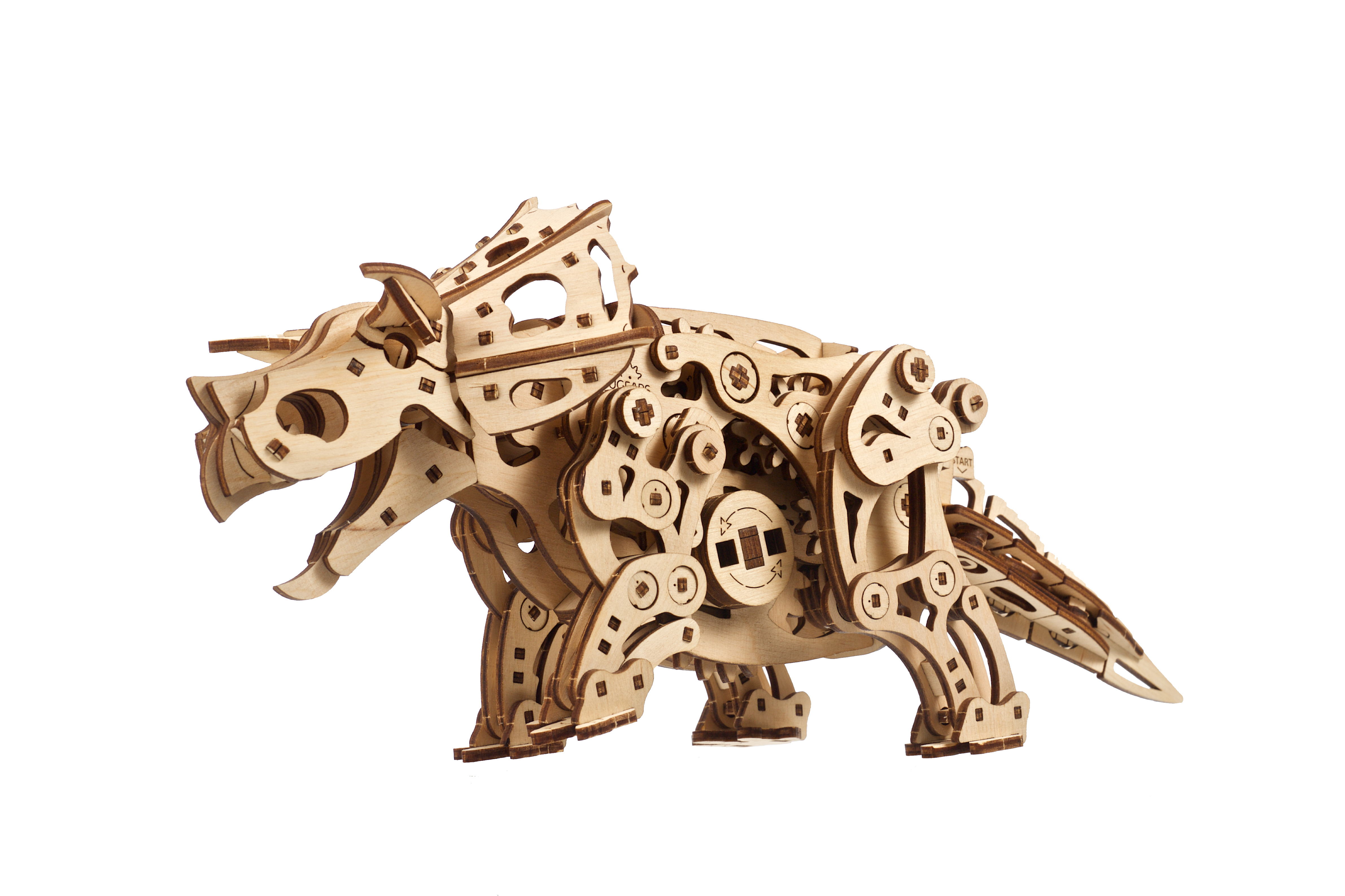 U-Gears Triceratop mechanisch houten bouwpakket