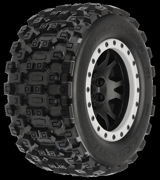 Proline 1/5 Badlands MX43 Pro-Loc F/R X-MAXX MTD 24mm Blk/Gry Impulse (2)
