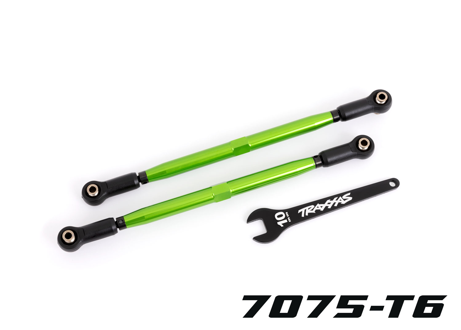 Traxxas Toe links front (TUBES green-anodized 6061-T6 aluminum) (2) (for use with #7895 X-Maxx WideMaxx suspension kit)