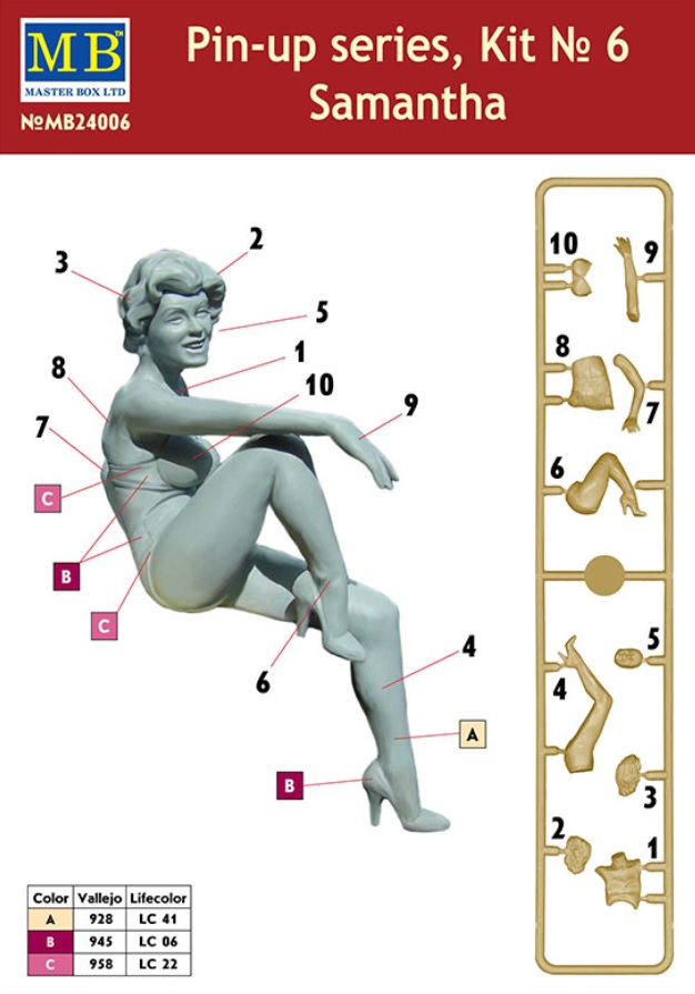 Master Box LTD Pin-Up series Kit No.6 Samantha 1/24