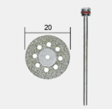 Proxxon Diamant Doorslijpschijf 20mm doorsnede met Koelgaten