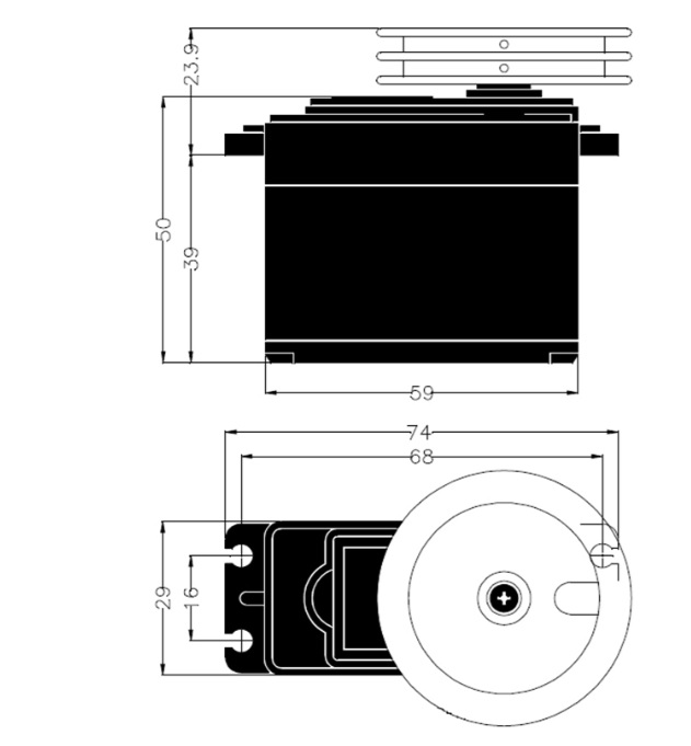 Hitec HS-785HB Analog Sail Winch Servo