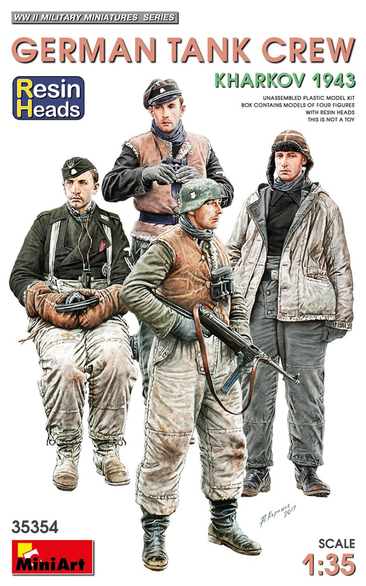 MiniArt German Tank Crew Kharkov 1943 Resin Heads 1/35