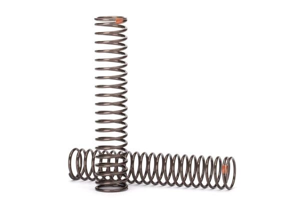 Traxxas Springs, shock, long (natural finish) (GTS) (0.39 rate, orange stripe) (for use with TRX-4® Long Arm Lift Kit)