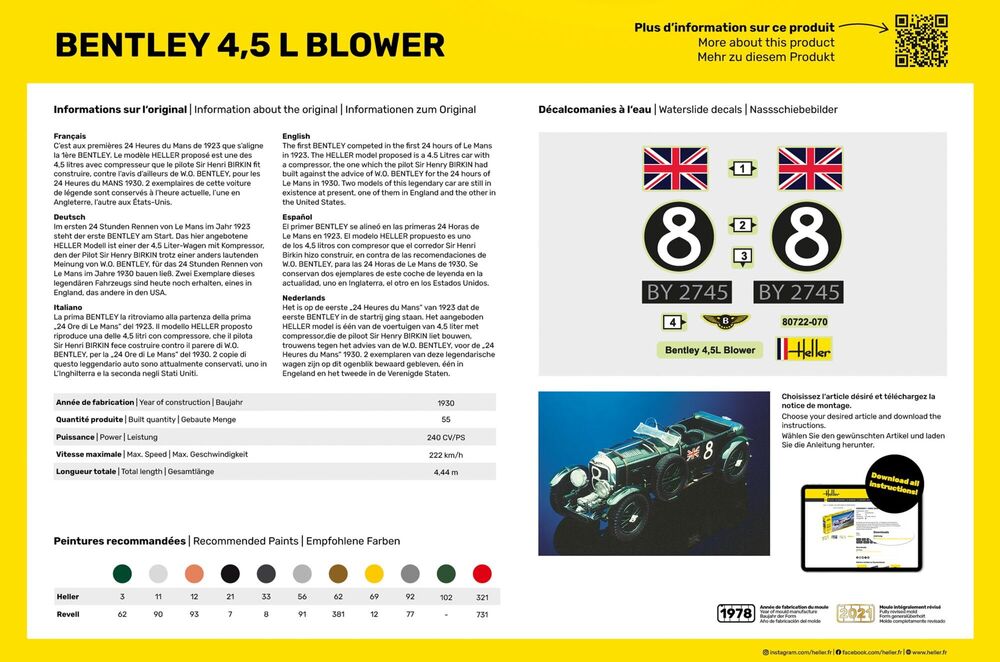 Heller Bentley 4.5L Blower 1/24