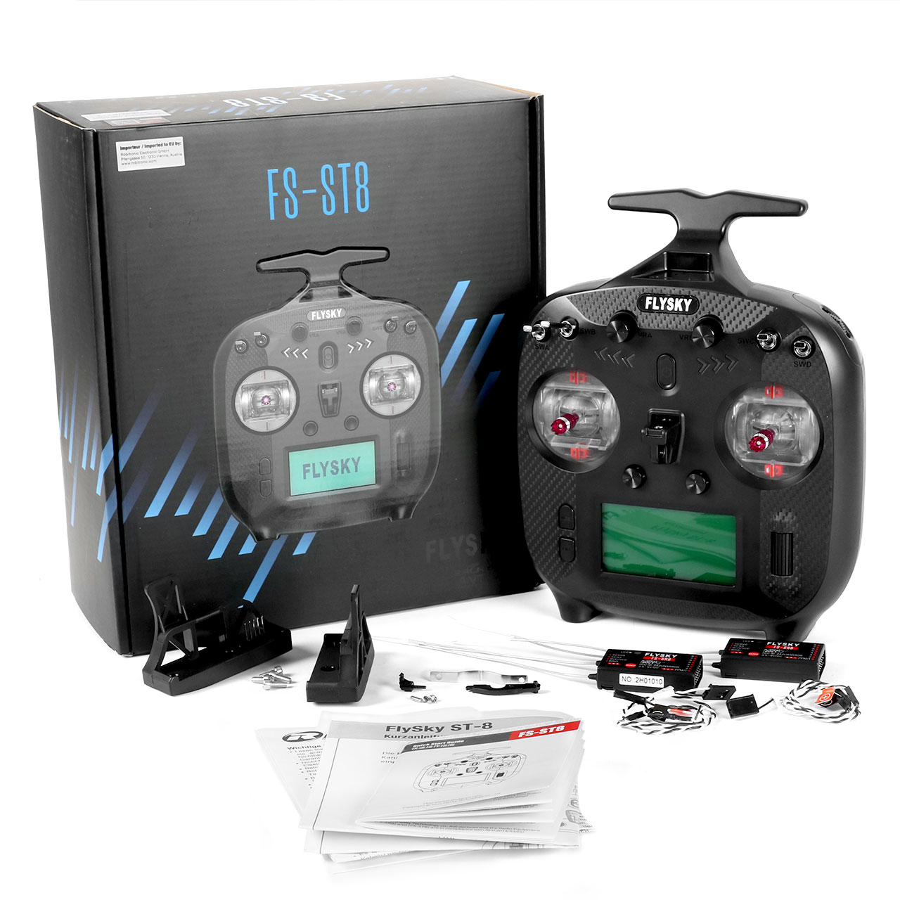 FlySky FS-ST8 Upgrade 8 Channel Transmitter with 2 Receivers