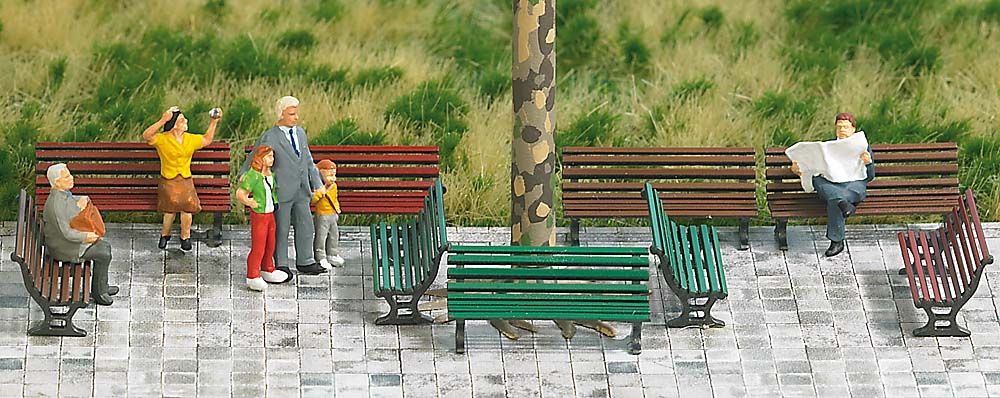 Busch Parkbanken 12 stuks H0