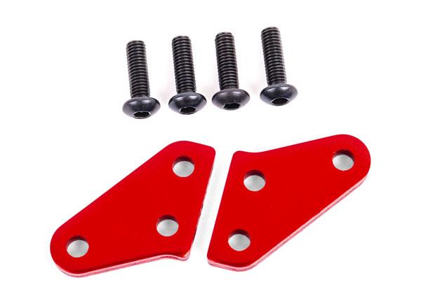 Traxxas Steering block arms (aluminum red-anodized) (2) (fits #9537 and 9637 steering blocks)