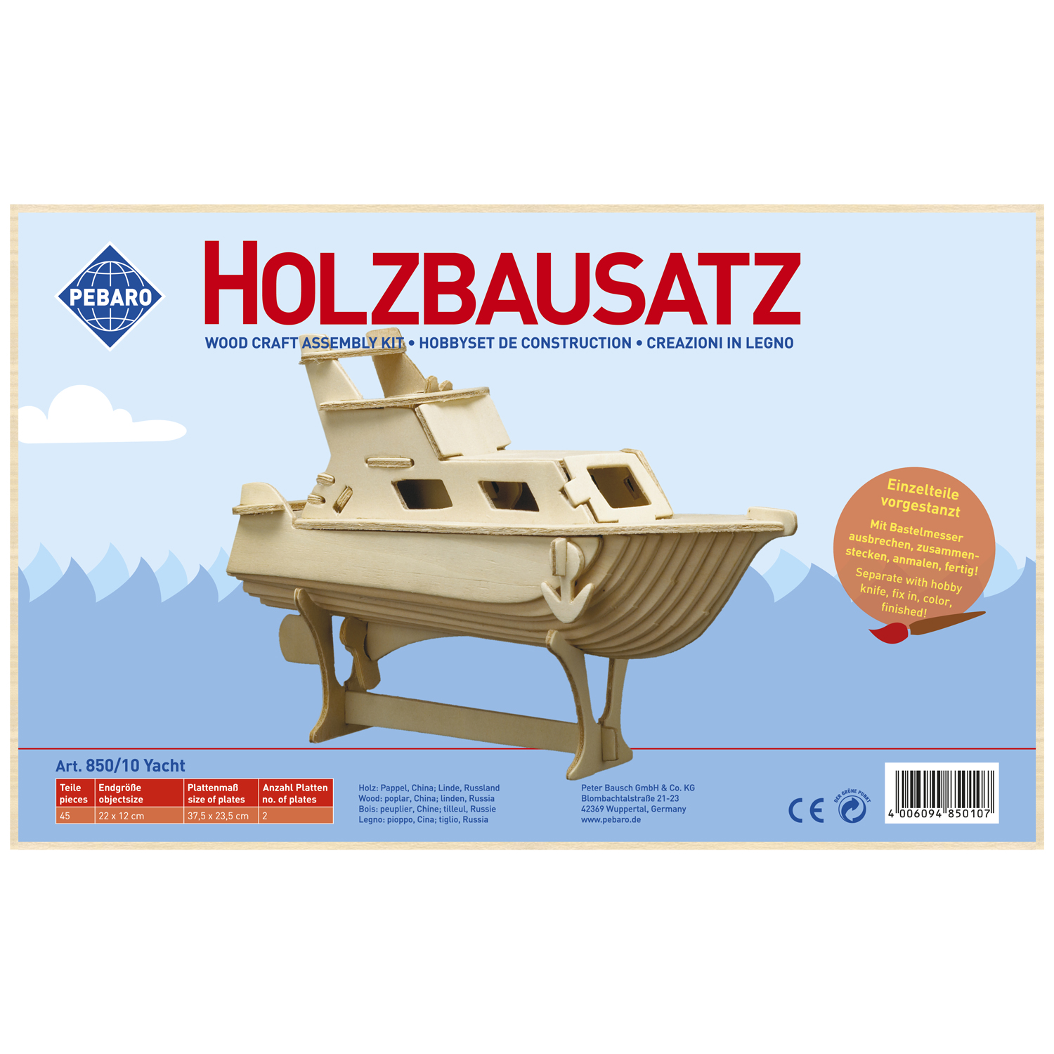 Pebaro Houten Bouwset Jacht