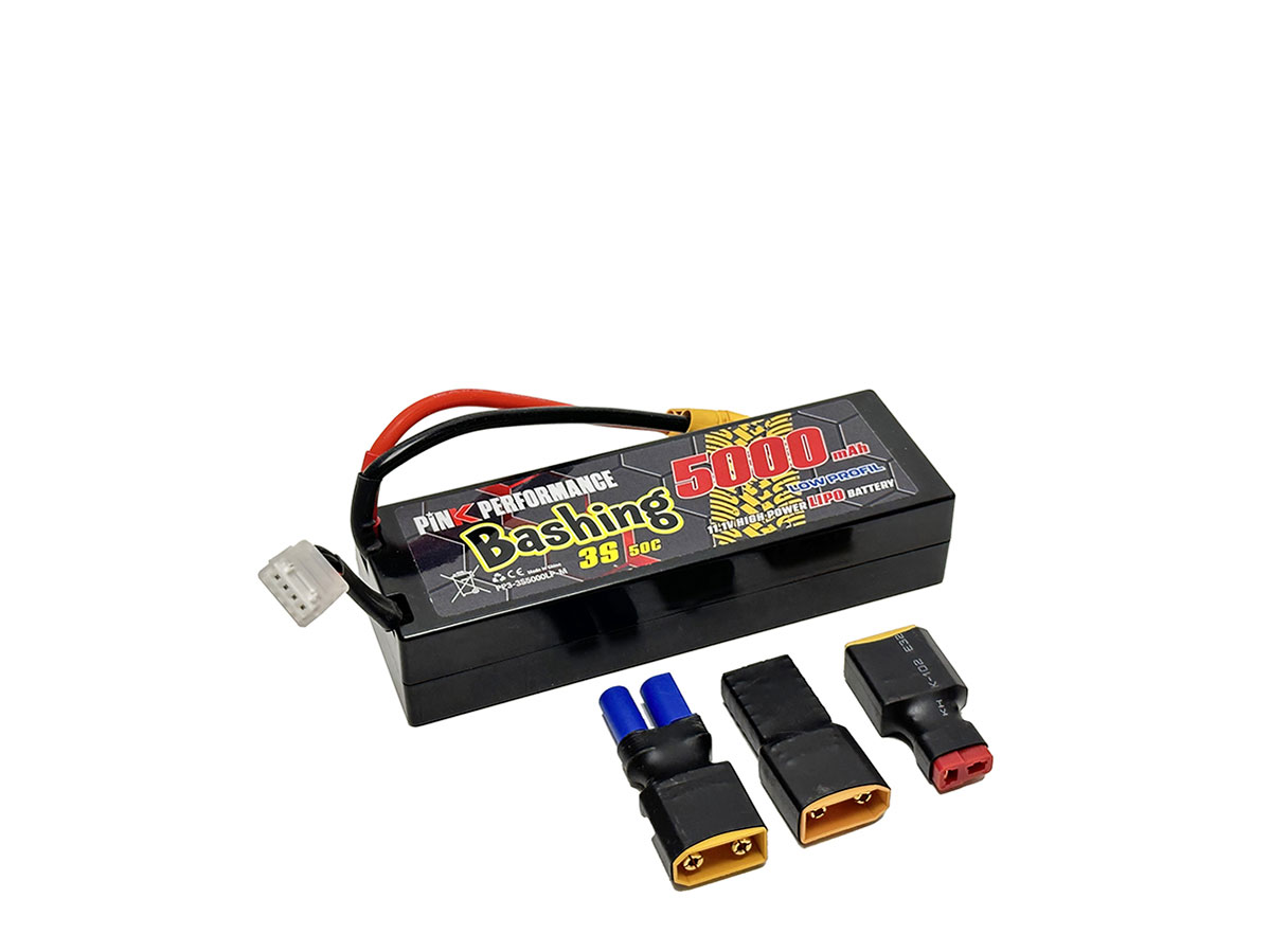 Pink Performance Bashing Hardcase LiPo 3S 11.1 Volt 5000 50C (Multi Connectors)
