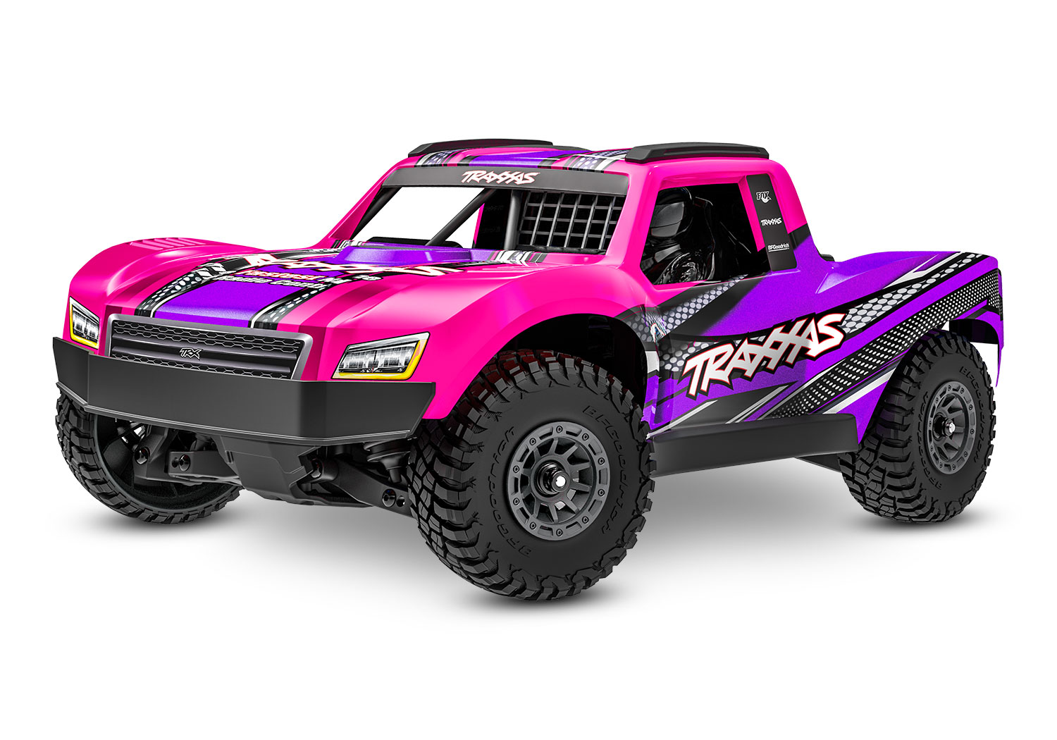 Traxxas Mini Slash BL-2s TQ 4X4 RTR Brushless Short Course Truck 1/16 Pink