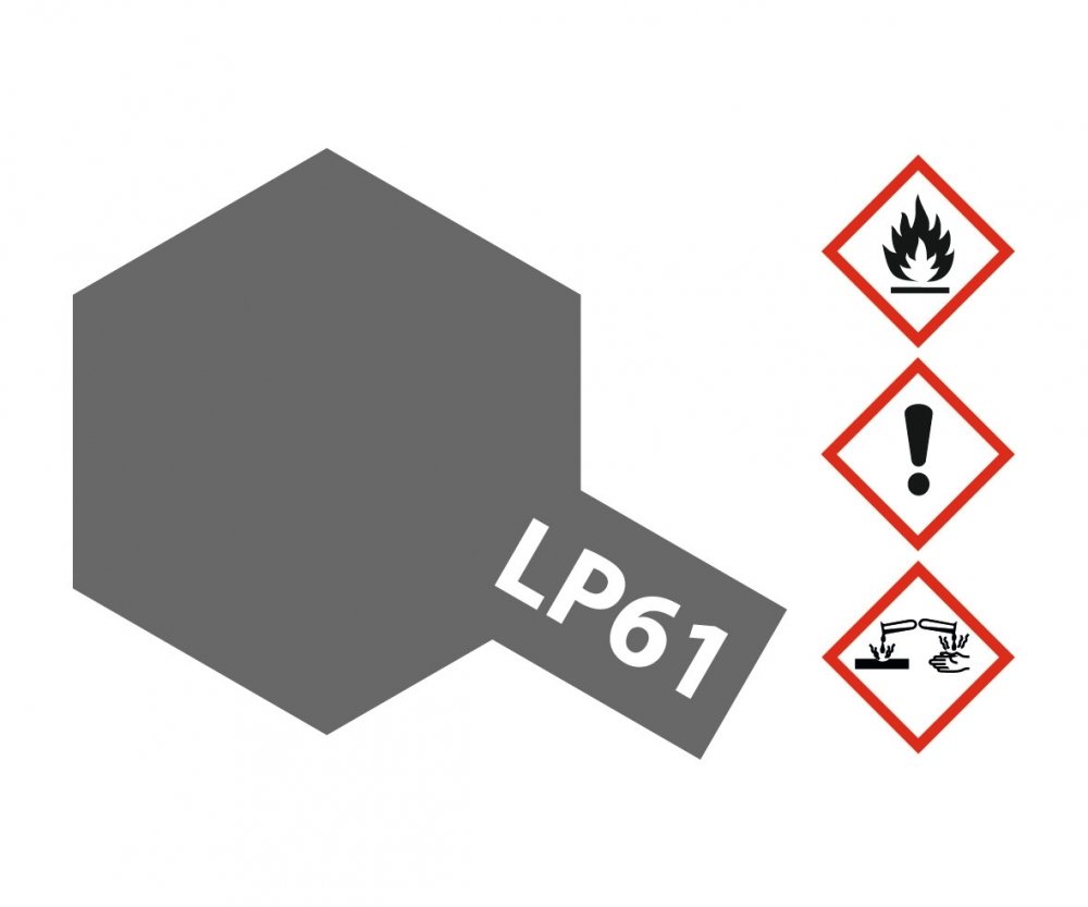 LP61 Potje Metallic Gray flat 10ml Tamiya