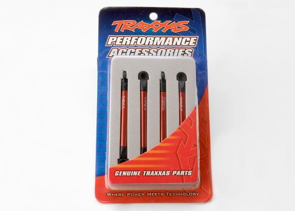 Traxxas Push rods, aluminum (red-anodized) (4) (assembled with rod ends)
