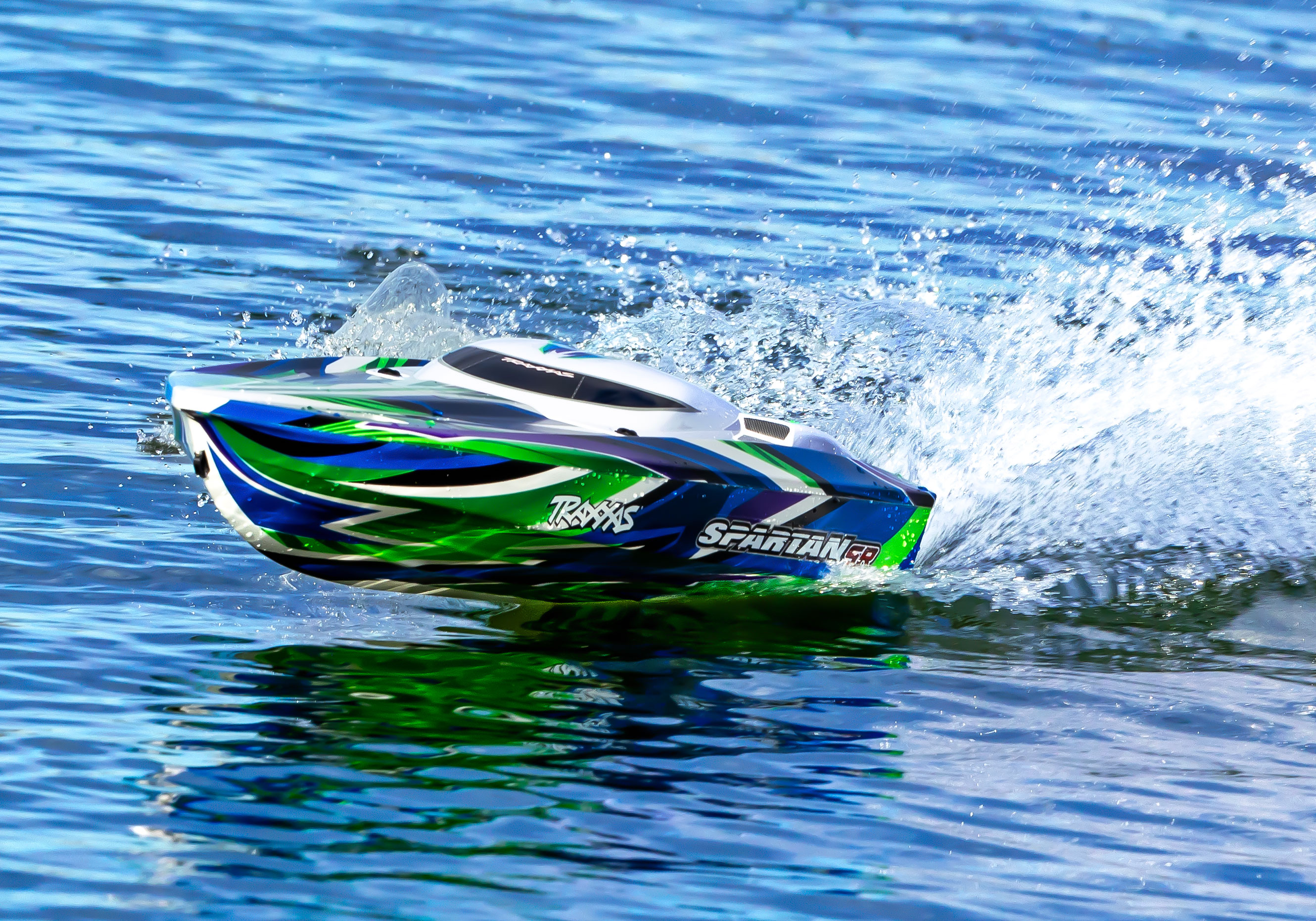 Traxxas Spartan SR36 Brushless Race Boat TQi TSM GREEN