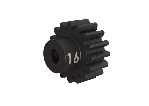 Traxxas Gear, 16T pinion (32-p), heavy duty (machined, hardened steel) (fits 3.2mm shaft)/ set screw