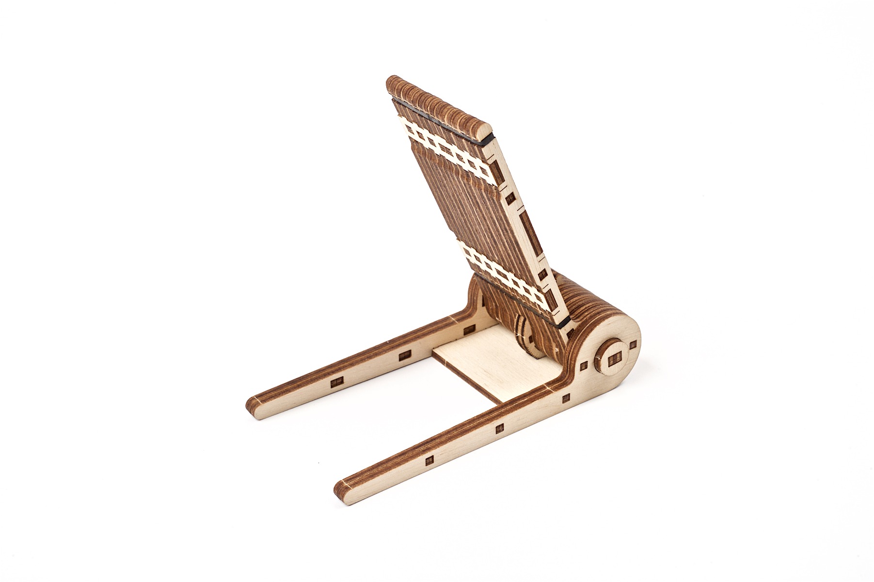 U-Gears Opvouwbare telefoonhouder Bouwset mechanisch houten bouwpakket