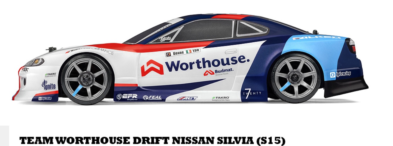HPI RS4 Sport 3 Drift Worthouse James Dean Nissan S15 1/10