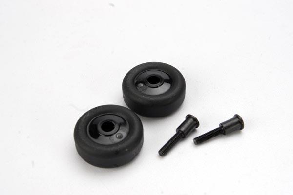 Traxxas Wheels (4)/ Axles (2) for  wheelie bar