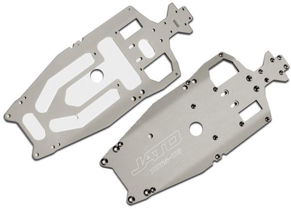 Traxxas Chassis, 7075-T6 aluminum (3mm) (titanium-anodized) (machined, lighter than stock)/ adhesive foam pad (1)