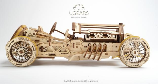 U-Gears U-9 Grand Prix Car Model  mechanisch houten bouwpakket