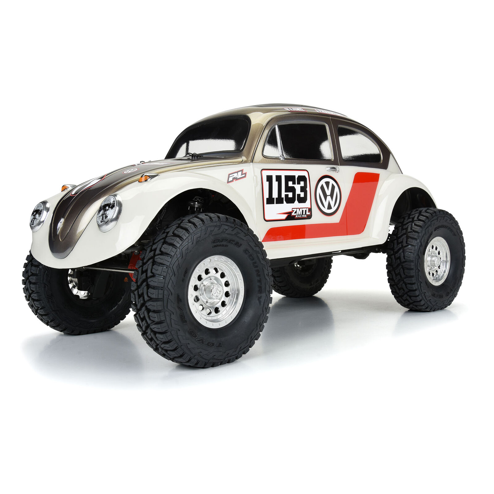 Proline Volkswagen Beetle Clear Body for 313mm Wheelbase Crawlers 1/10