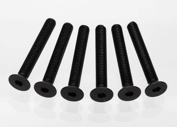 Traxxas Screws 4x30mm countersunk machine (hex drive) (6)