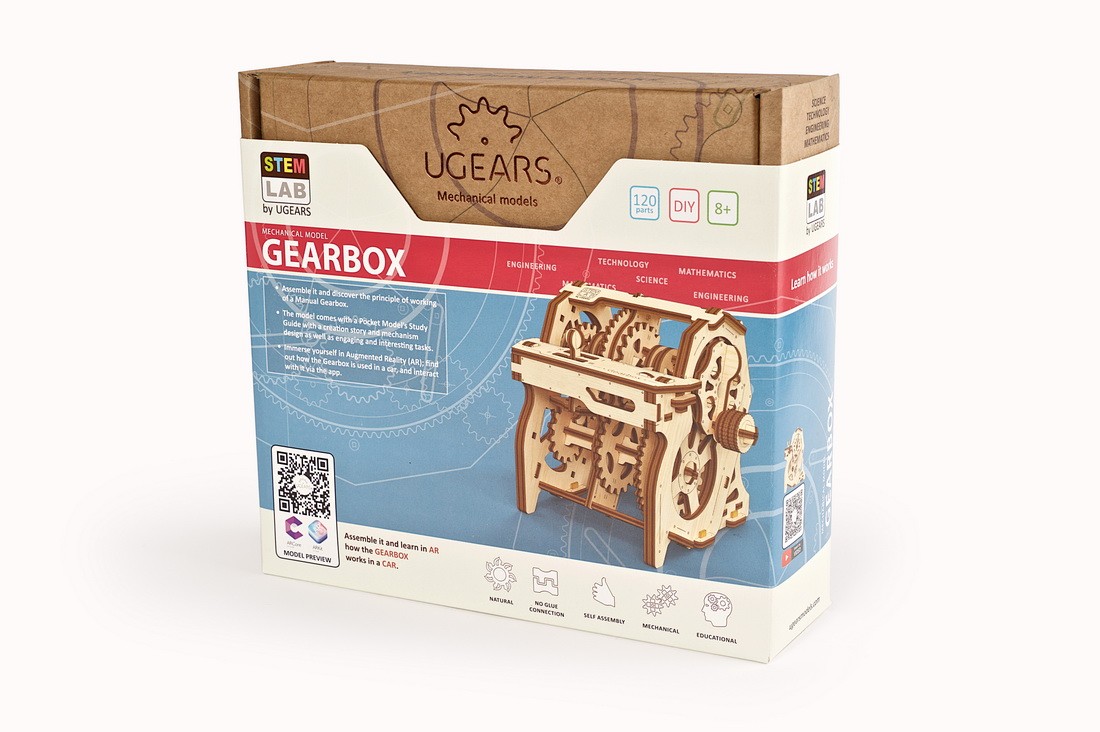 U-Gears Stem Lab Gearbox mechanisch houten bouwpakket