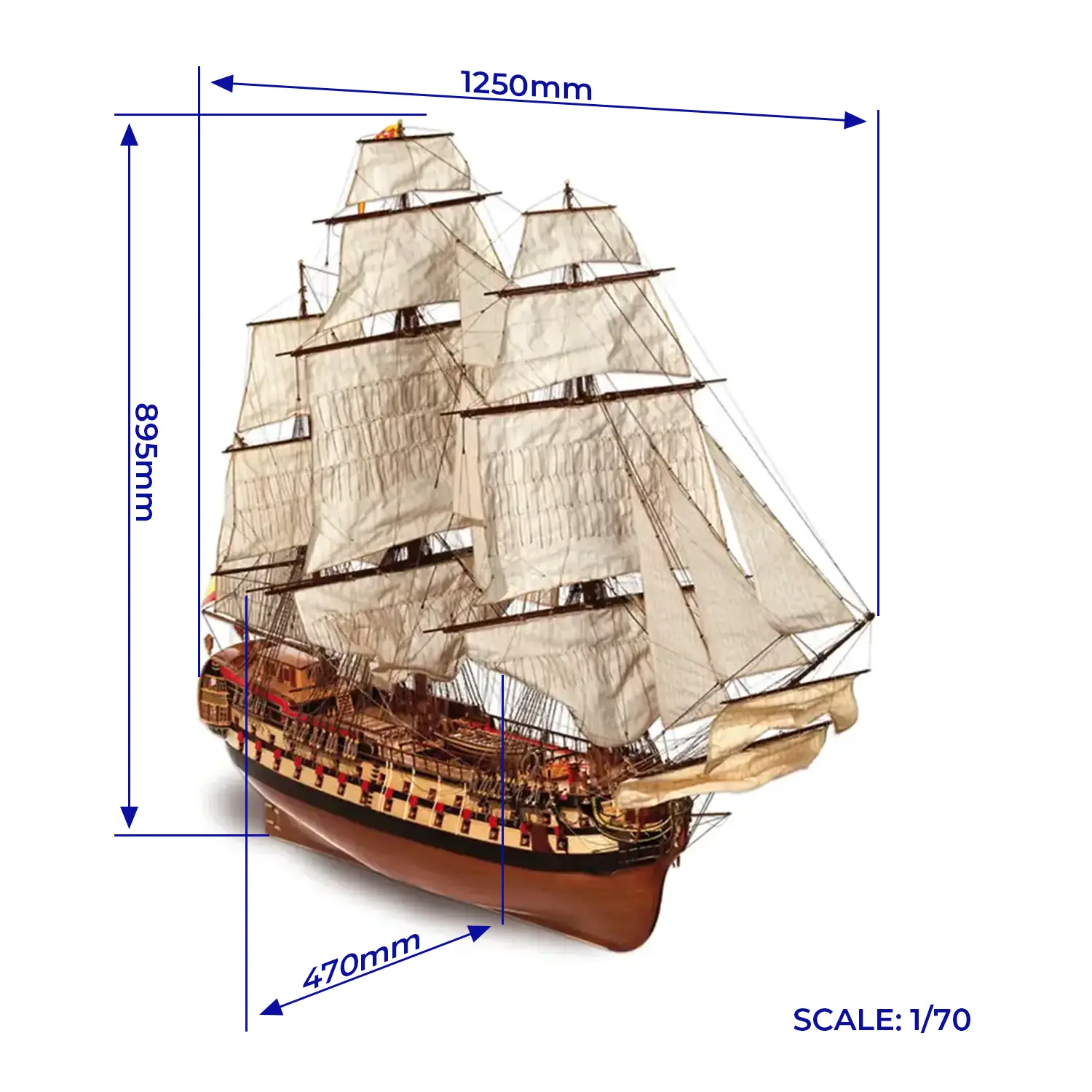 Occre Montañés Houten Scheepsmodel 1/70