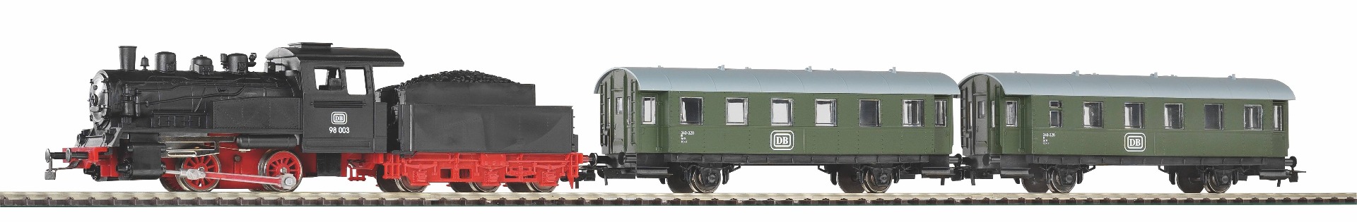 Piko Startset DB Passagierstrein en Stoomlocomotief H0