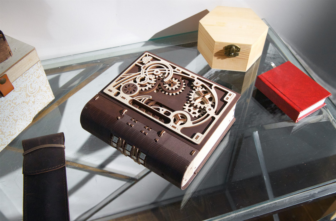 U-Gears Boek der Geheimen mechanisch houten bouwpakket