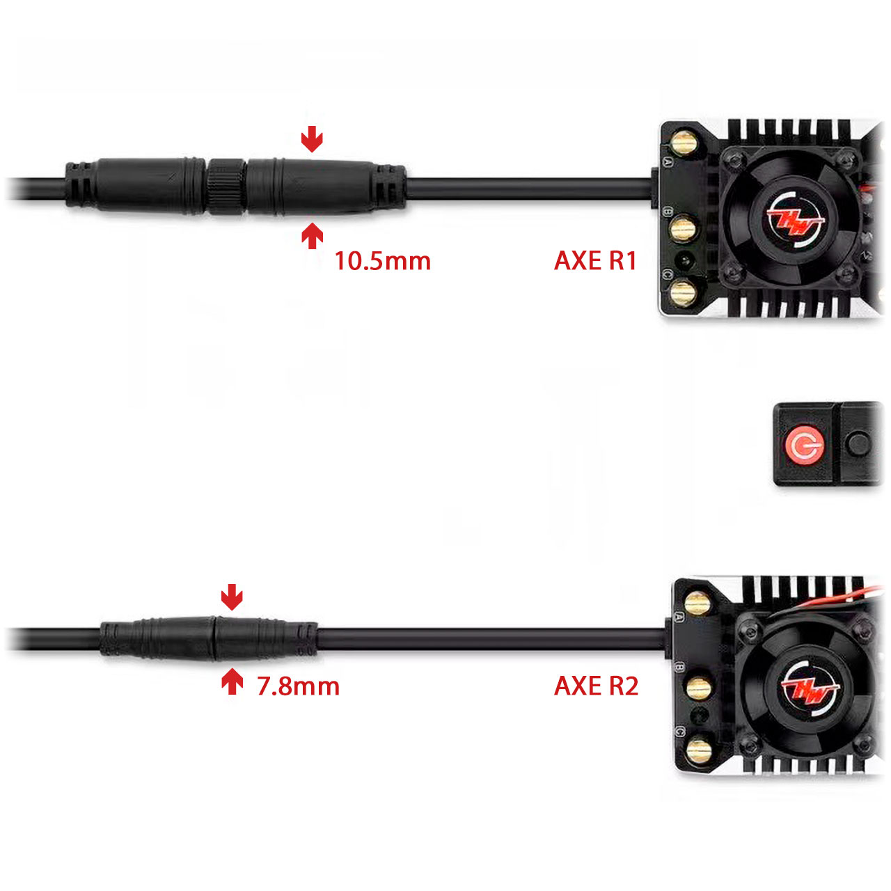 Hobbywing AXE V2 MAX8 Extended Wire Set 150mm