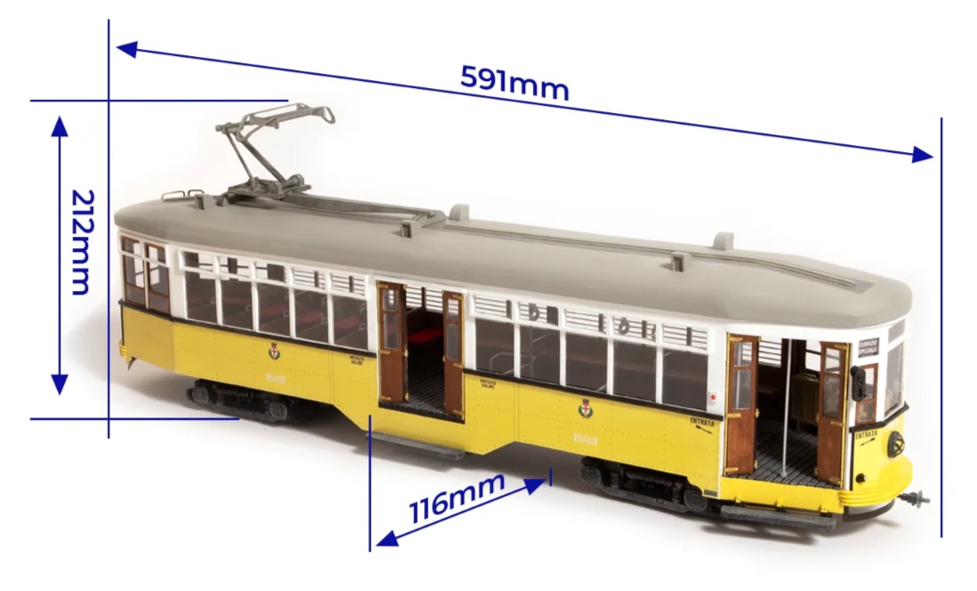 Occre Cablecar Milano Tramway Houten Bouwdoos 1/24