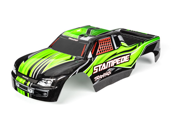 Traxxas Body, Stampede® (also fits Stampede® VXL), green (painted, decals applied) 1/10