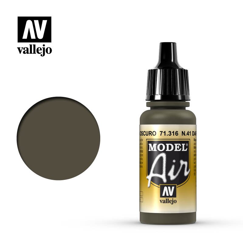 71316 Vallejo No. 41 Dark Olive Drab Model Air 17ml