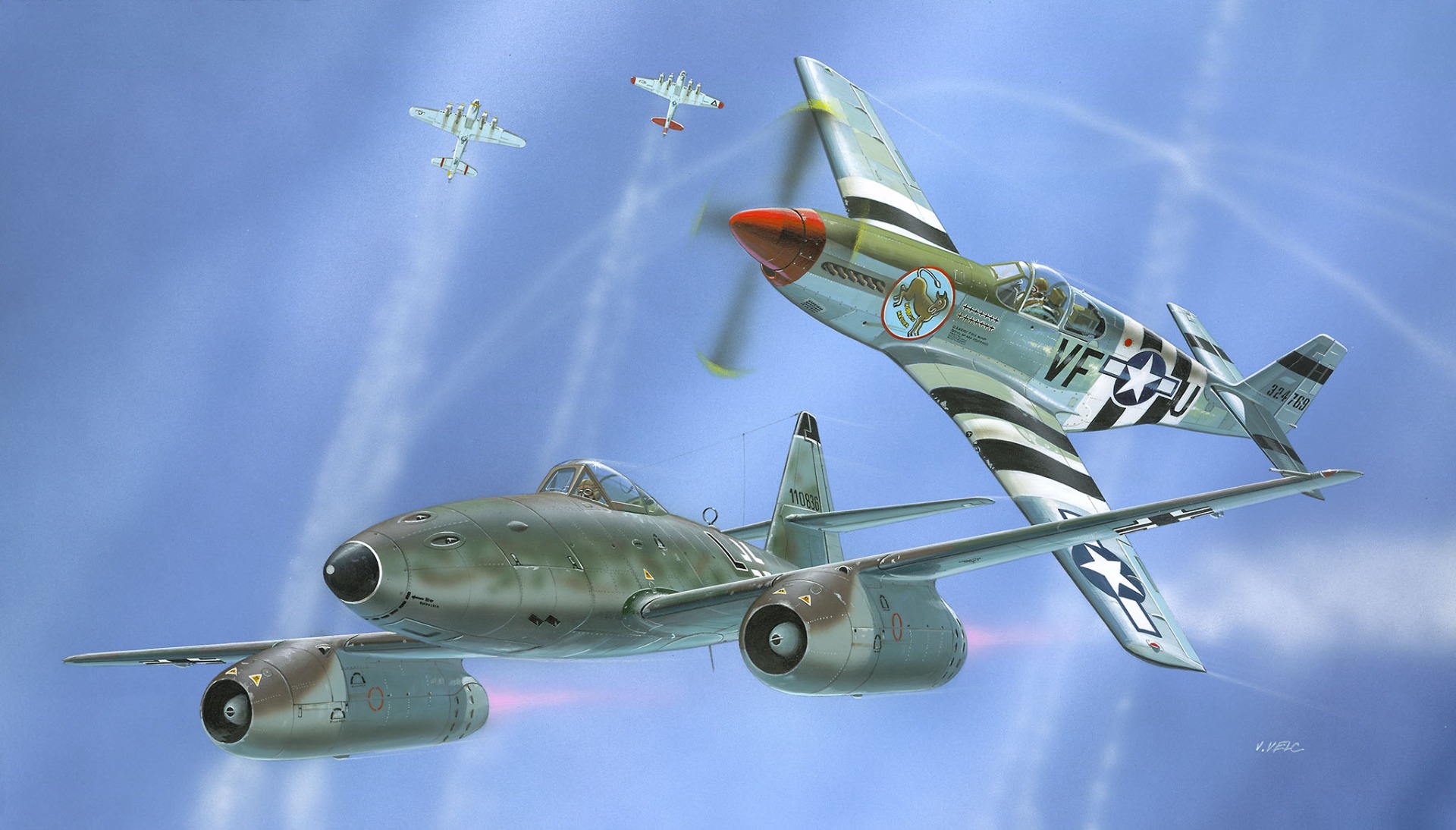 Revell Combat Set Me262 & P-51B Mustang 1/72