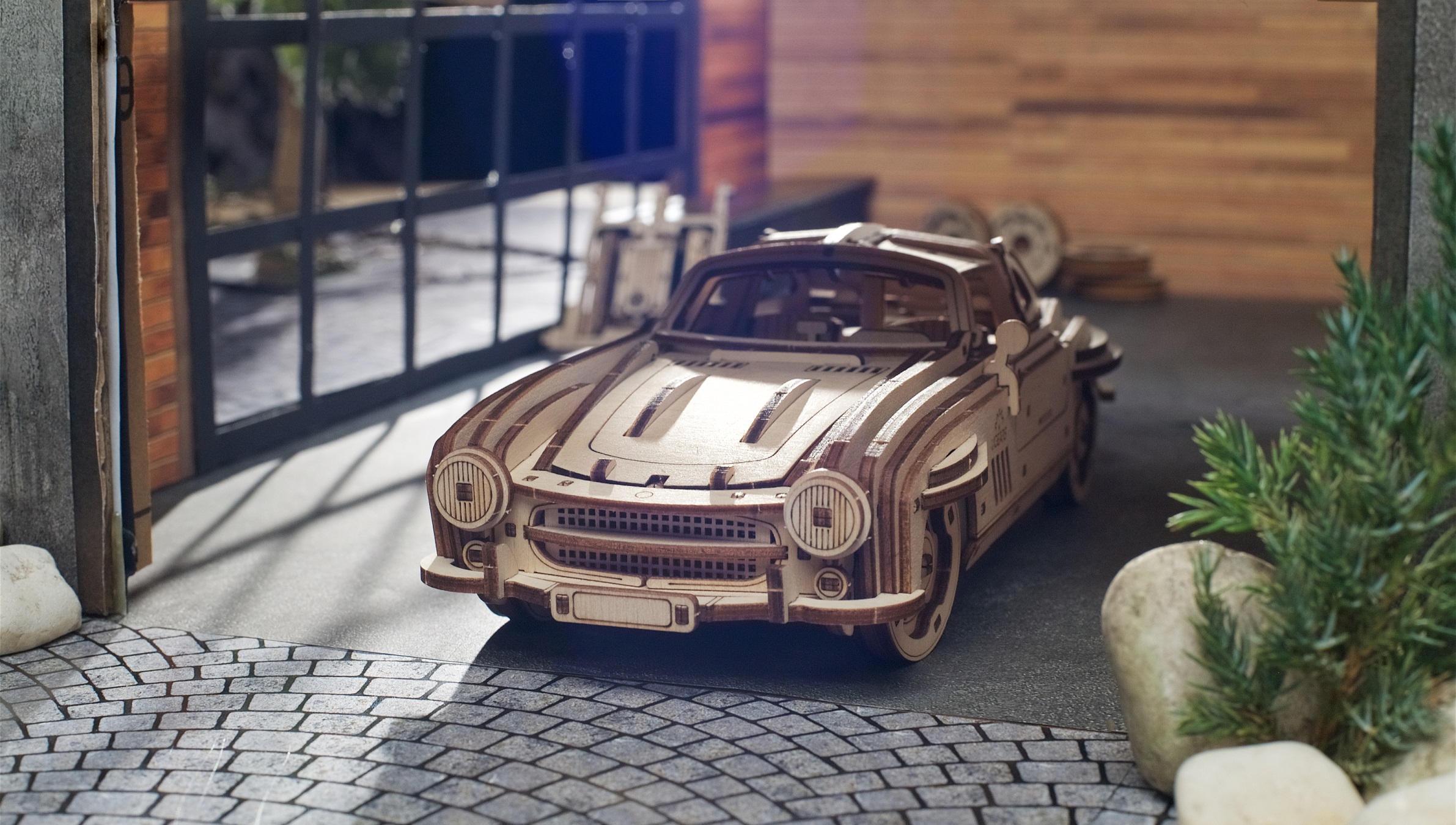 U-Gears Gevleugelde sportcoupé mechanisch houten bouwpakket