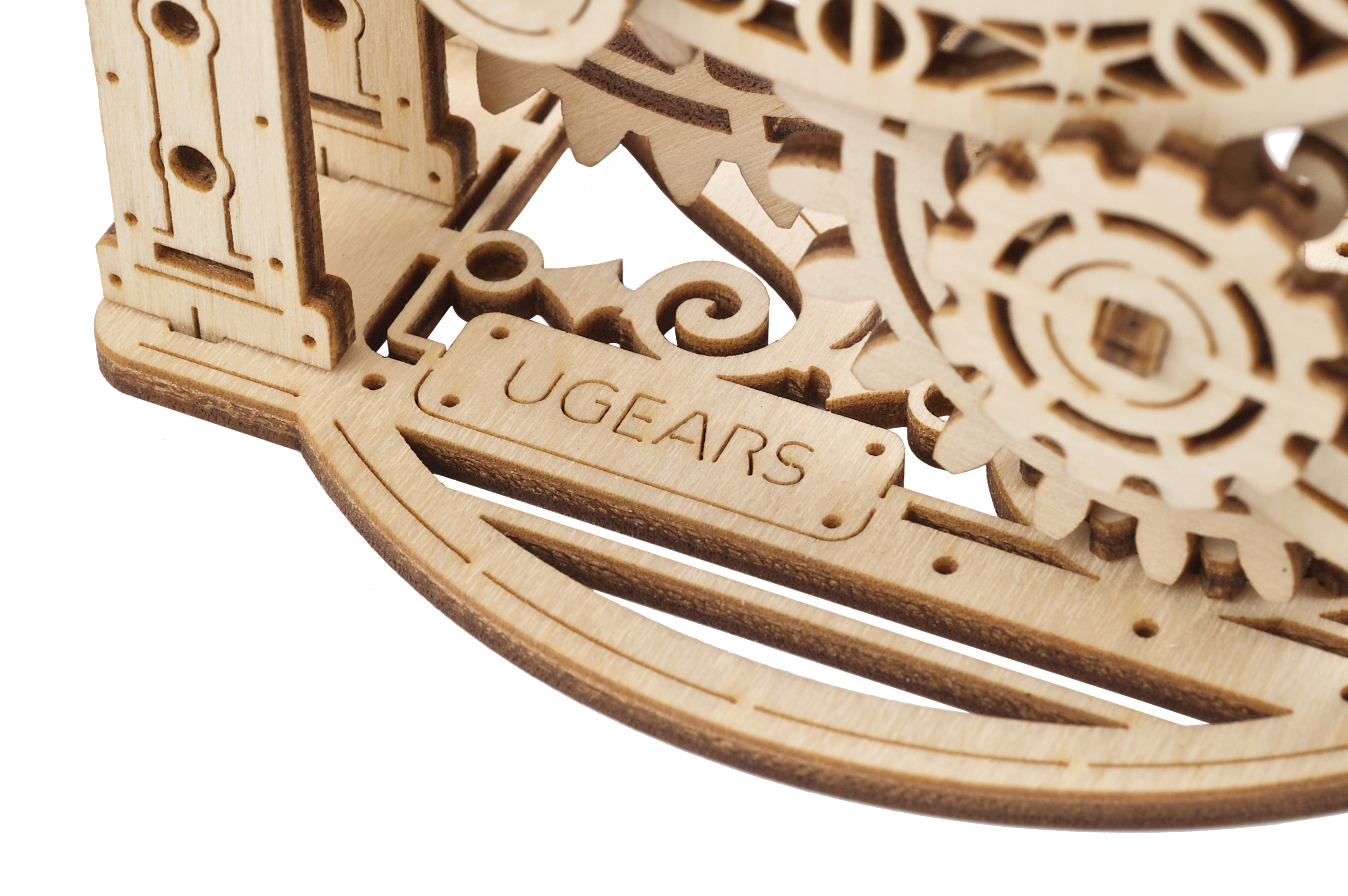 U-Gears  Vintage Wekker mechanisch houten bouwpakket