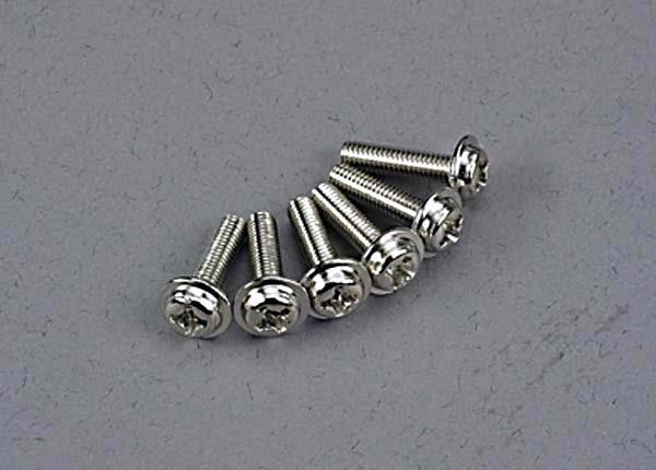 Traxxas Screws 3x12mm washerhead machine (6)