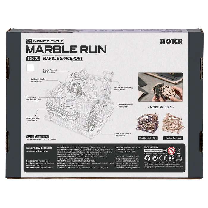 Robotime Marble Spaceport Knikkerbaan
