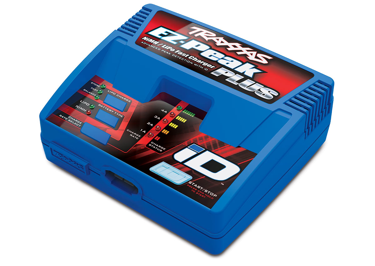 Traxxas Charger EZ-Peak Plus 4 amp LiPo/NiMH with iD Auto Bat EU