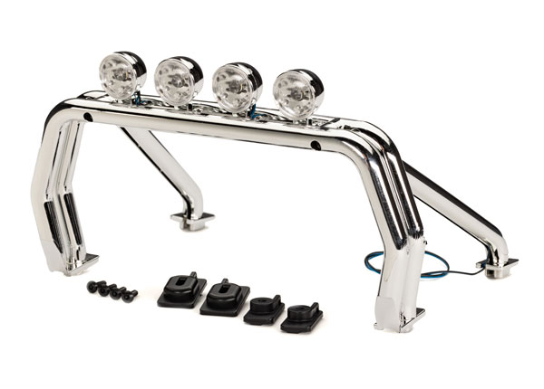 Traxxas Roll bar (assembled with LED lights)/ mounts (front (2), rear (left & right))/ 2.6x12mm BCS (self-tapping) (4) (fits #9212 or 9230 series bodies)