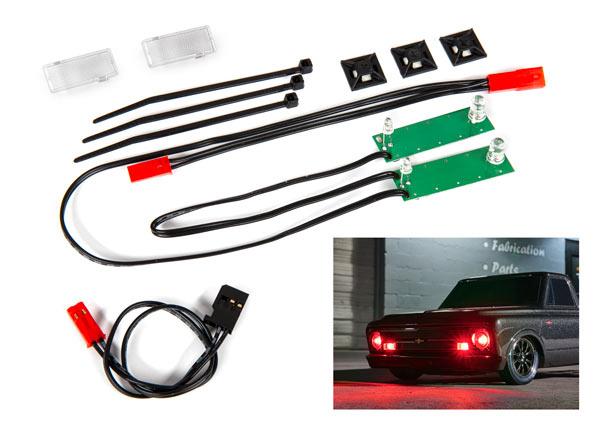 Traxxas LED light set front complete (red) (includes light harness power harness zip ties (9))