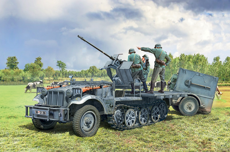 Italeri SD.KFZ.10/4 with FLAK 30 and Crew 1/35