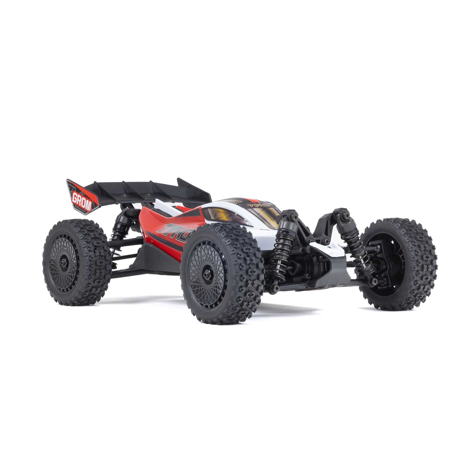 Arrma TYPHON GROM MEGA 380 Brushed 4X4 Small Scale Buggy RTR with Battery & Charger Red/White 1/18