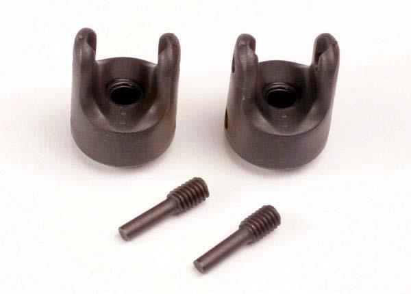 Traxxas Differential output yokes (Heavy-duty) (2)/ set screw yoke pins, M4/10 (2)