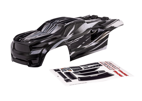 Traxxas Body, Sledge®, ProGraphix® (graphics are printed, requires paint & final color application)/ window, grille, lights decal sheet