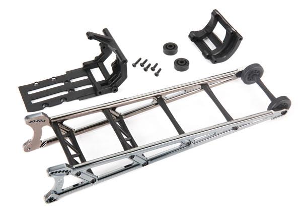 Traxxas Wheelie bar black chrome (assembled)/ wheelie bar mount