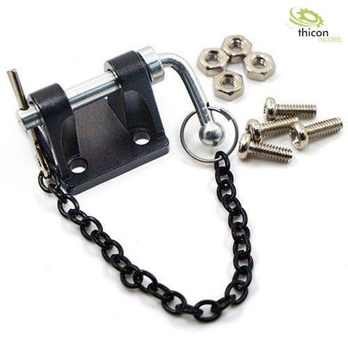 Thicon Borgplaat met Borg Pin Zwart