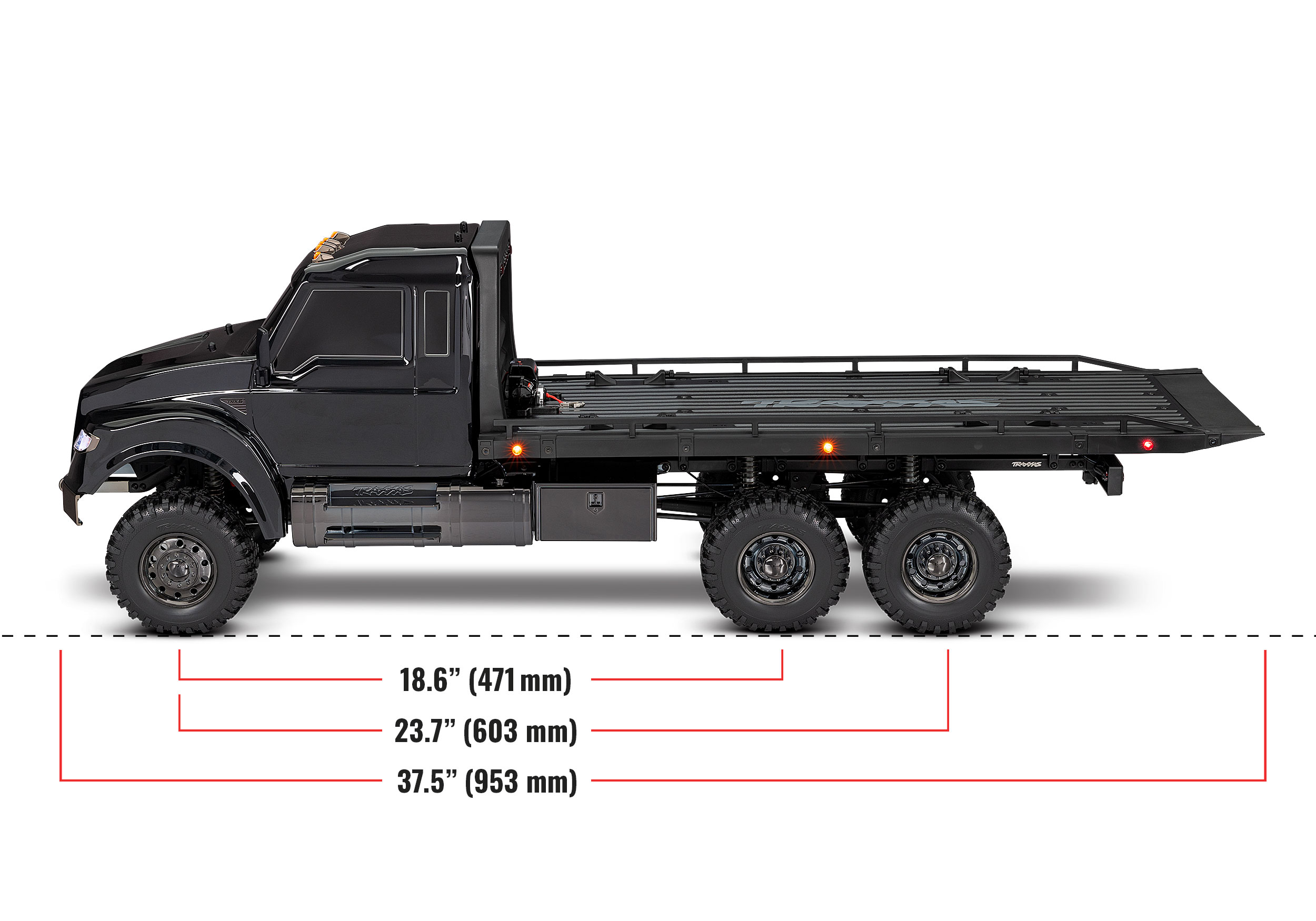 Traxxas Ultimate RC Hauler Truck with Winch Black RTR 1/10